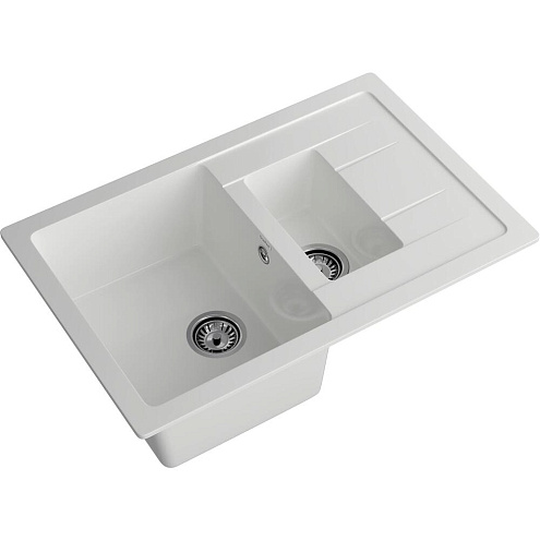 Мойка GRANFEST GF-Q775KL 1,5 чаши 770х500 мм иней: фотография 1