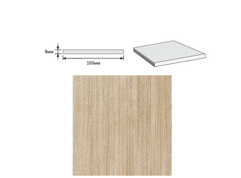 Добор Л Л-21 БелДуб МДФ 2070х100х8: фотография 1