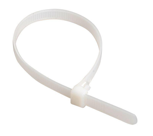 Хомут кабельный 4.8х500 нейлон белый уп.100шт IEK UHH31-D048-500-100: фотография 1