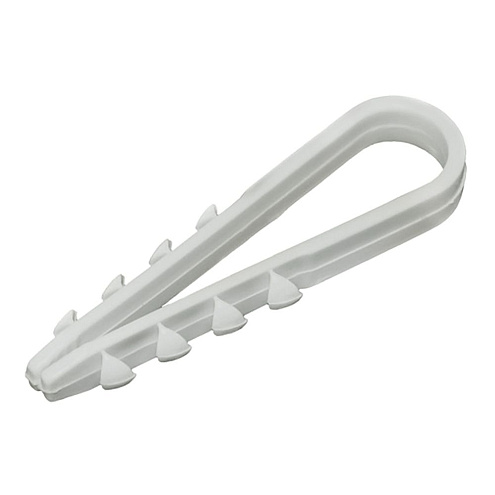Дюбель-хомут 5-10 для круглого кабеля белый Rexant 07-4501: фотография 1