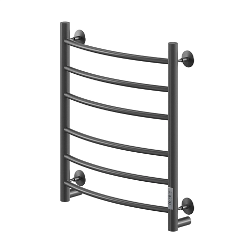 Полотенцесушитель Mixline Capella 60х50 таймер, 253 Вт, 6 перекладин, дуга, электрический, черный: фотография 1