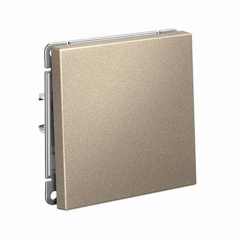 Выключатель 1-клавишный ArtGallery (сх.1) 10AX шампань Systeme Electric GAL000511: фотография 1