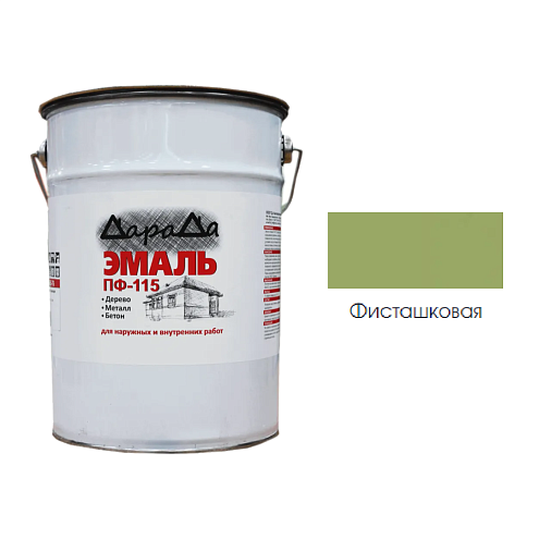 Эмаль ПФ-115 (ГОСТ 6465-76) «ДараДа», фисташковая, 6кг: фотография 1