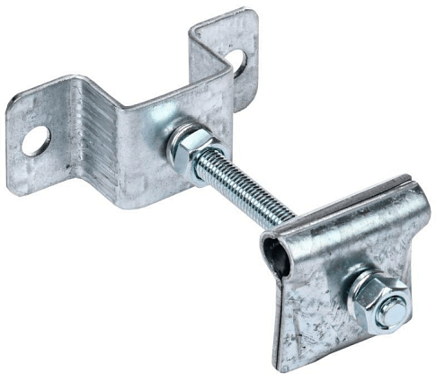 Держатель-зажим соединительный круглого проводника 6-12мм опорный L100мм оцинкованная сталь IEK ZHC81-11-1-16-100: фотография 1