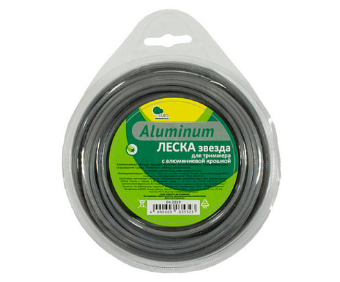 Леска для триммера "Aluminum" Звезда, 3,0ммх10м, Yard: фотография 1