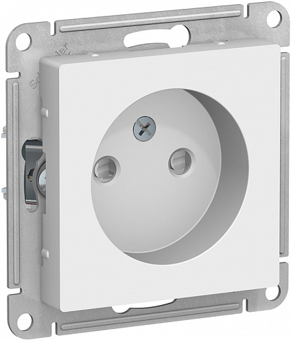 Механизм розетки 1-м СП ATLAS DESIGN без заземл. защ. шторки 16А бел. SchE ATN000149: фотография 1