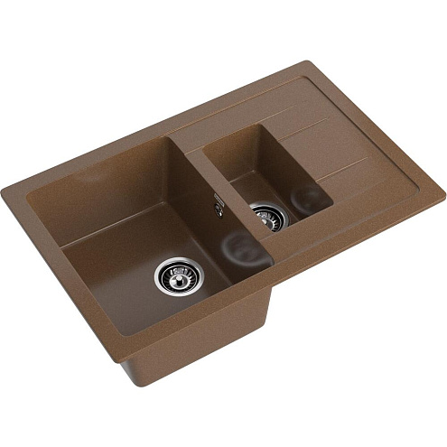 Мойка GRANFEST GF-Q775KL 1,5 чаши 770х500 мм терракот: фотография 1