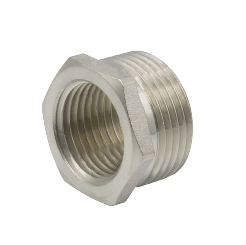 Футорка 3/4&quot;х1/2&quot; НВ никель VRT: фотография 1