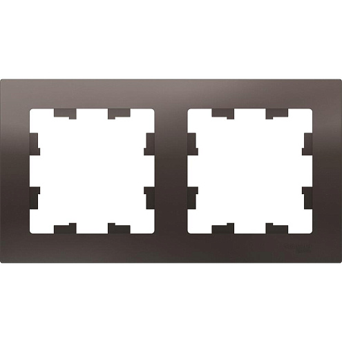 Рамка 2-м ATLAS DESIGN универс. мокко SchE ATN000602: фотография 1