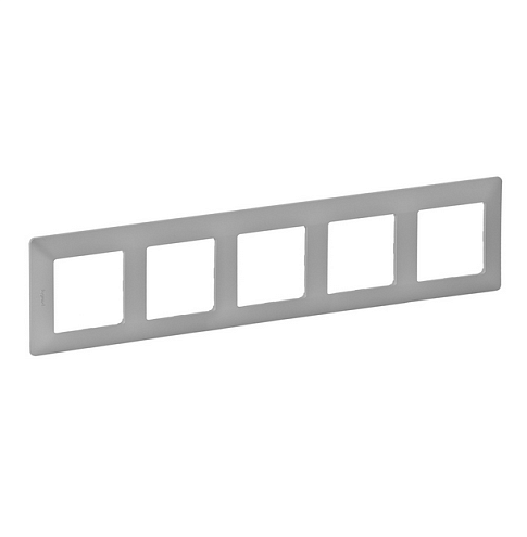 Рамка 5-мест Valena Life универсальная алюминий Leg 754135: фотография 1