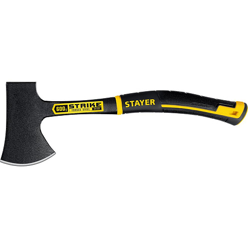 Топор &quot;STRIKE&quot;, цельнометаллический, противоскользящая рукоятка, общая масса 850г, STAYER: фотография 1