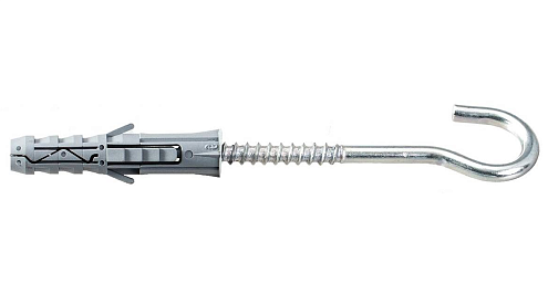 Крюк-полукольцо с дюбелем  8мм, 3шт: фотография 1