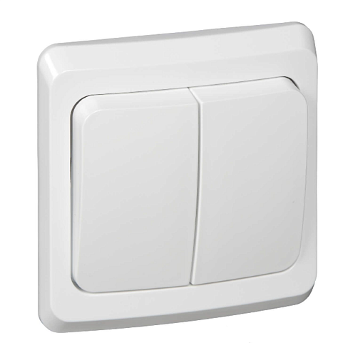 Выключатель 2-кл. СП Этюд 10А IP20 бел. SchE BC10-002B: фотография 1