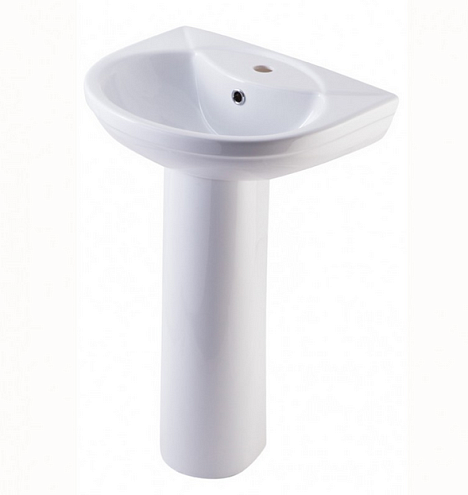 Умывальник-тюльпан Комфорт-50 белый с пьедесталом Триумф: фотография 1