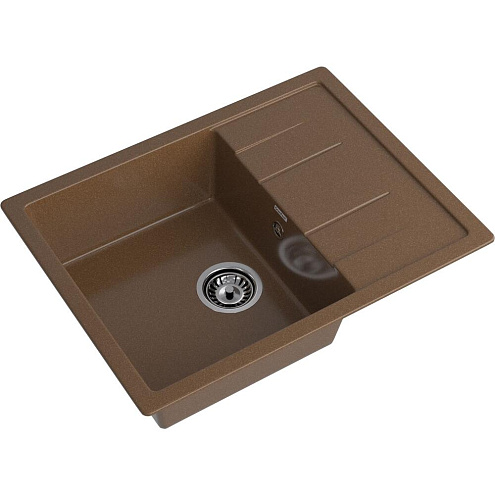 Мойка GRANFEST GF-Q650L 1чаша+крыло 650х500 мм терракот: фотография 1