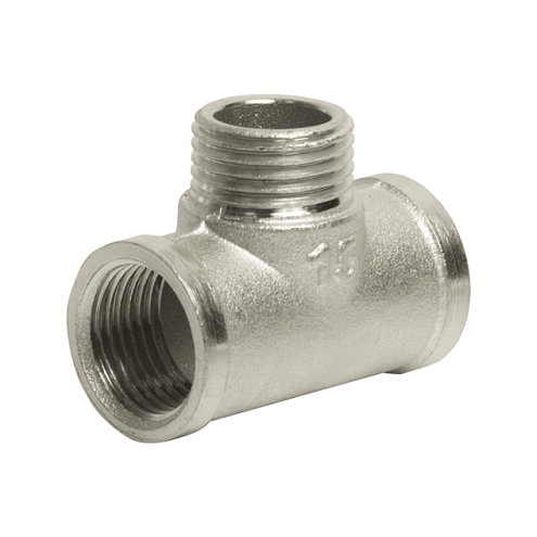 Тройник 1/2&quot; В-Н-В никель VRT: фотография 1