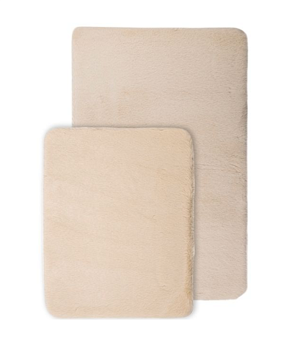 Комплект ковриков меховые кремовый 50х80/50х40 : фотография 1