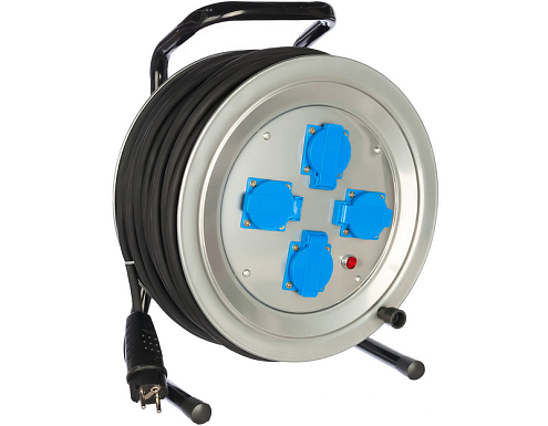 Удлинитель на метал. катушке 4х50м с заземл. 16А IP44 4кВт КГ с защ. крышкой Союз 481S-4005.: фотография 1