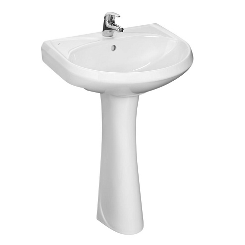 Умывальник-тюльпан Santeri Версия белый с отверстием: фотография 1