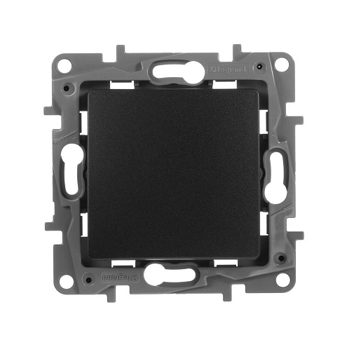 Механизм выключателя 1-кл. СП Etika 10А IP20 антрацит Leg 672601: фотография 1