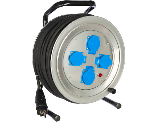 Удлинитель на металлической катушке 4х40м с заземлением 16А IP44 4кВт КГ с защитной крышкой Союз 481S-4004.: фотография 1