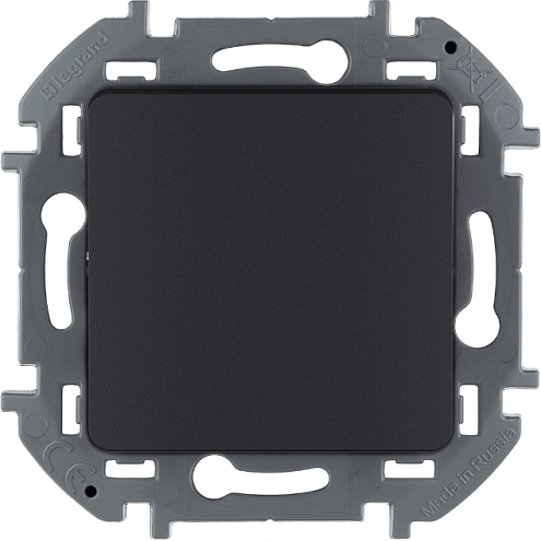 Механизм переключателя промежуточного 1-кл. Inspiria 10А IP20 250В 10AX винт. клеммы антрацит Leg 673683: фотография 1