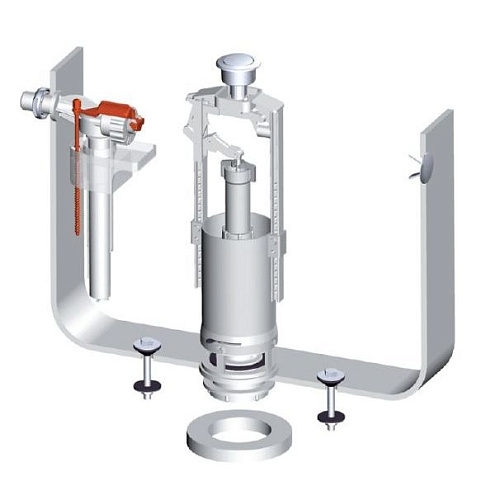 Выпускной комплект Alcaplast со стоп кнопкой, впускной механизм А16 подключение 1/2&quot; SA2000K 1/2&quot; CHROM: фотография 1