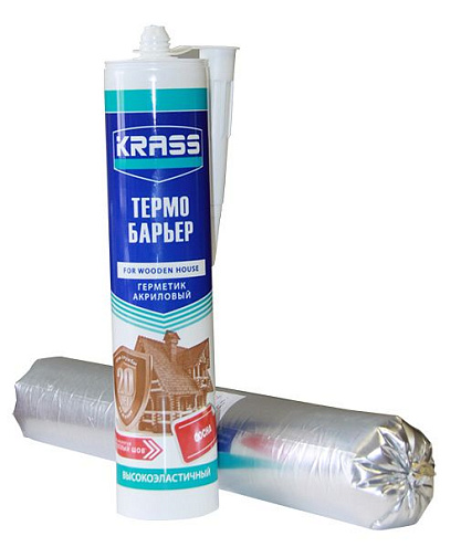 Герметик акриловый KRASS Термо Барьер для деревянного дома 310мл Сосна: фотография 1