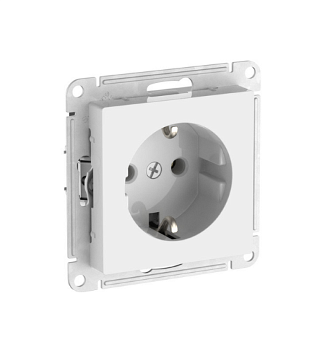 Розетка AtlasDesign 16А с заземлением с быстрозажимными клеммами механизм белый Systeme Electric ATN000143S: фотография 1