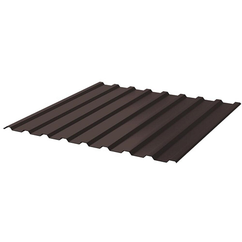 Профнастил СП 20 шоколад (8017)  1150х6000  0,45мм: фотография 1