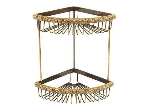 Полка Lemark &quot;Жасмин&quot; LM6682B угловая 2-х ярусная бронза: фотография 1