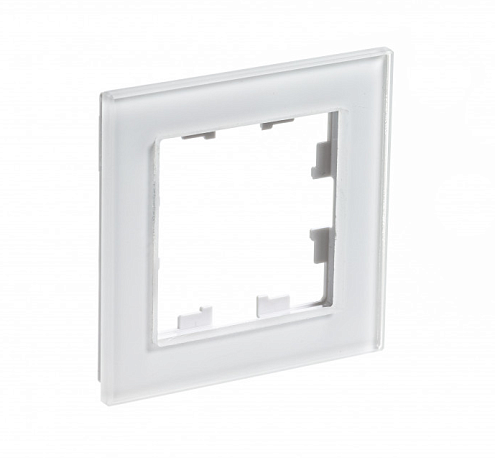 Рамка 1-местная AtlasDesign Nature стекло белый Systeme Electric ATN320101: фотография 1