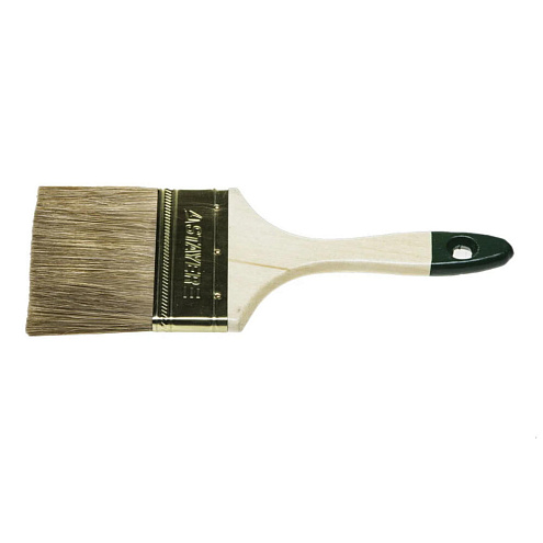 Кисть плоская LASUR-STANDART, смешанная щетина, деревянная ручка,  75мм, STAYER: фотография 1