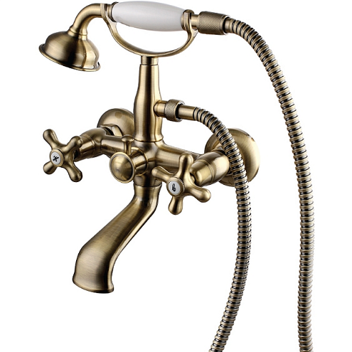 Смеситель Lemark &quot;Винтаж&quot; LM2812B для ванны с коротким изливом бронза: фотография 1
