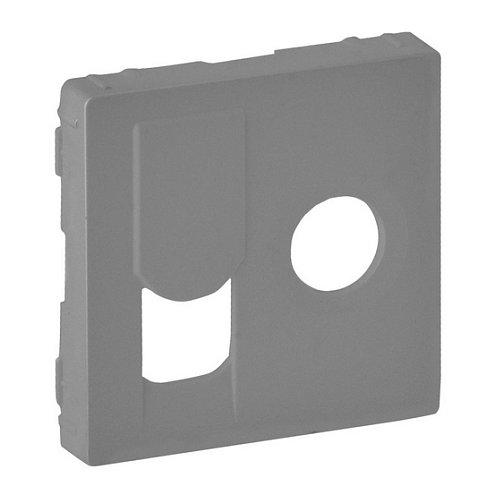 Панель лицевая Valena Life для розетки TV-RJ45 алюм. Leg 754832: фотография 1