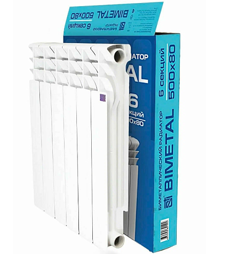 Радиатор биметаллический STI Bimetal 500/80 6 секций: фотография 1