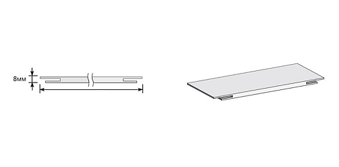 Добор &quot;Т&quot; ЭКО Snow Art МДФ 2070х150х8: фотография 1