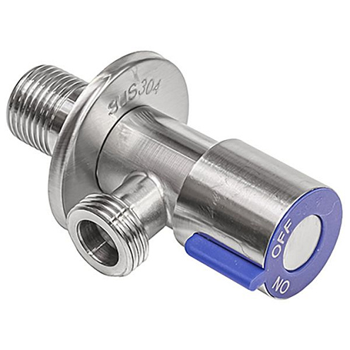 Кран угловой керамическая кран-букса 1/2'' - 3/4'' нар/нар AISI304: фотография 1