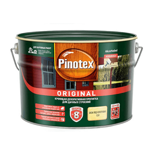 Кроющая декоративная пропитка Pinotex Original, CLR 8,4л: фотография 1