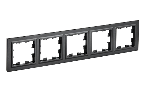 Рамка 5-местная BRITE РУ-5-БрЧ черный IEK BR-M52-K02: фотография 1