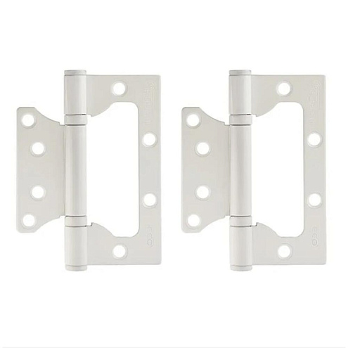 Петля накладная универсальная &quot;бабочка&quot; 800-4&quot; FHP-ECO-STD белый, без колпачка,100х75х2,5мм: фотография 1