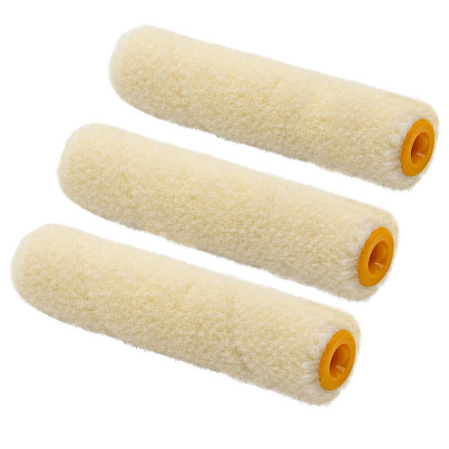 Мини-ролик "Велюр", ворс 4мм, бюгель 6мм, 15 х 100мм, 3шт, РемоКолор: фотография 1