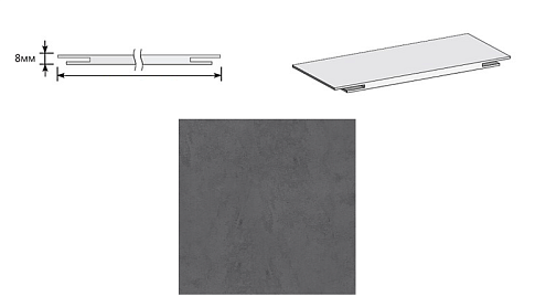 Добор &quot;Т&quot; ЭКО Slate Art МДФ 2070х150х8 М: фотография 1