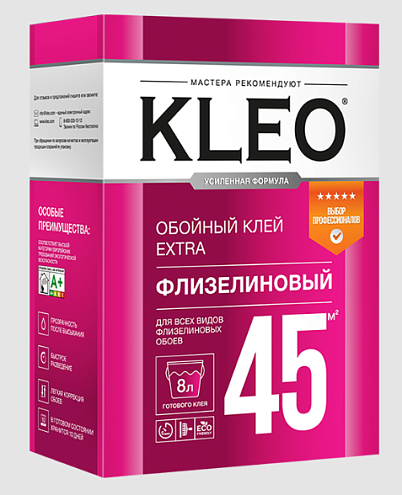 Клей обойный KLEO EXTRA 45 для флизелиновых обоев до 45м²: фотография 1