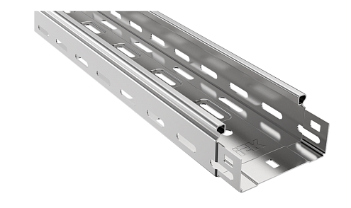 Лоток листовой перфорированный 100х50 L3000 сталь 0,7мм IEK CLP10-050-100-3: фотография 1
