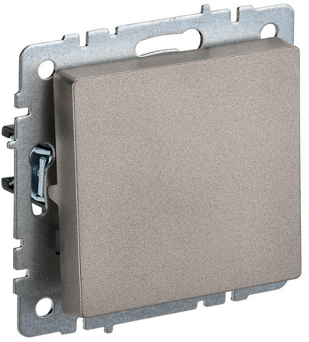 Выключатель 1-кл. СП BRITE ВС10-1-0-БрШ 10А шампань IEK BR-V10-0-10-K37: фотография 1