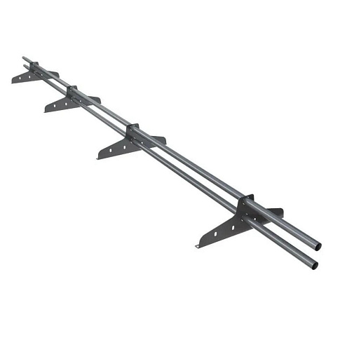 Снегозадержатель трубчатый труба круглая диаметр 25мм 3,0м цвет графитово - серый (7024) 4 опоры  : фотография 1