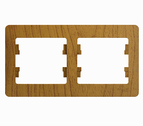 Рамка 2-местная Glossa горизонтальная дерево дуб Systeme Electric GSL000502: фотография 1