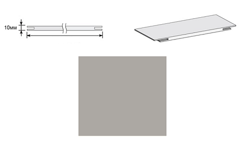 Добор "Т" К  Grey МДФ 2070х200х10: фотография 1