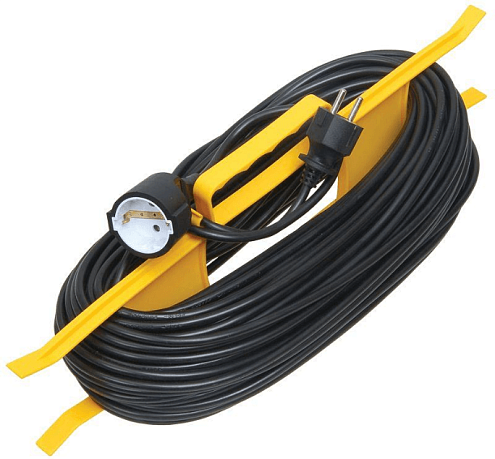 Удлинитель-шнур на рамке 1х30м без заземл. 6А IP44 УР30 ПВС 2х0.75 IEK WKF20-06-01-30: фотография 1